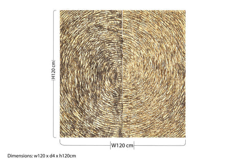 Modello Wood Carving Gold Finish Wall Art