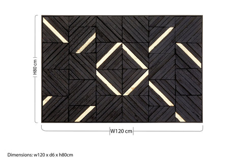 Modello Black Wood Carving Wall Art