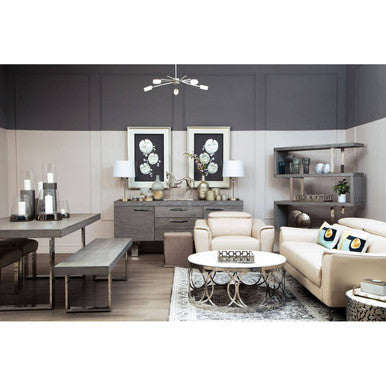 Nason Silver Leaf Design Framed Wall Art
