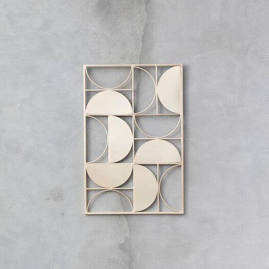 Trento Gold Finish Semicircle Design Wall Art
