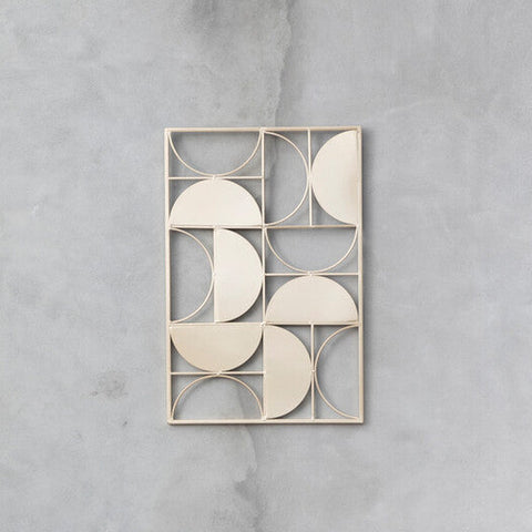 Trento Gold Finish Semicircle Design Wall Art