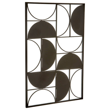 Trento Black Finish Semicircle Design Wall Art
