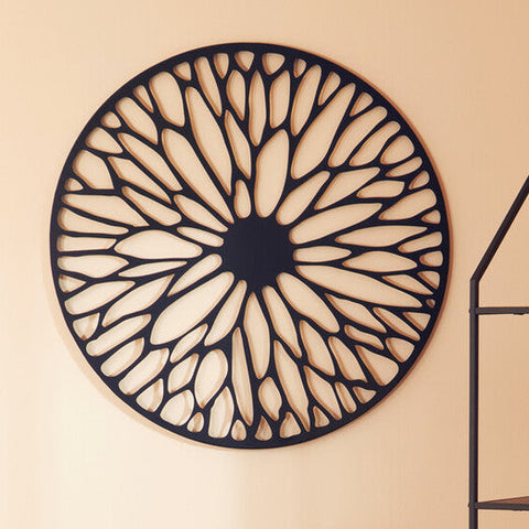 Trento Small Black Frame Floral Design Wall Art