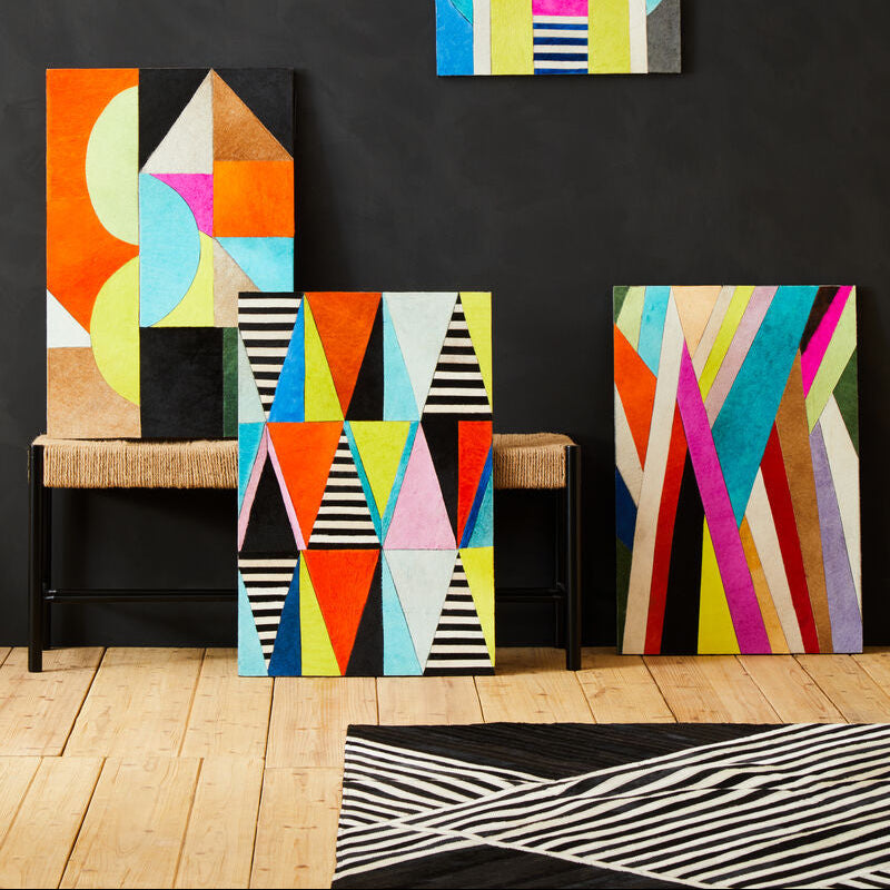 Safira Genunie Leather Abstract Wall Art