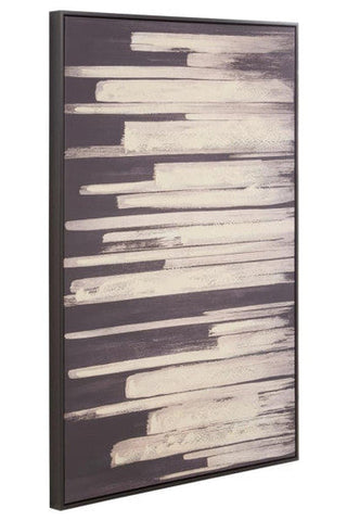 Astratto Black and Natural Canvas Wall Art