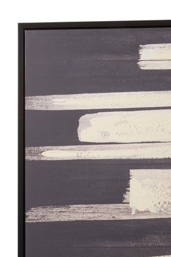 Astratto Black and Natural Canvas Wall Art
