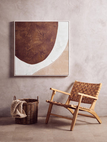 Astratto Brown and Natural Textured Wall Art