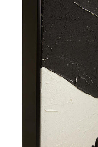 Astratto Black and White Abstract Hand Painted Wall Art
