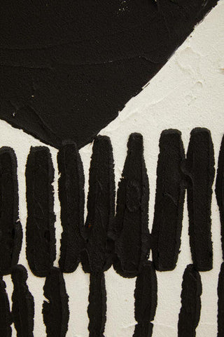 Astratto Black and White Abstract Hand Painted Wall Art