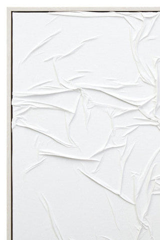 Astratto White Hand Painted Sculptural Fabric Wall Art