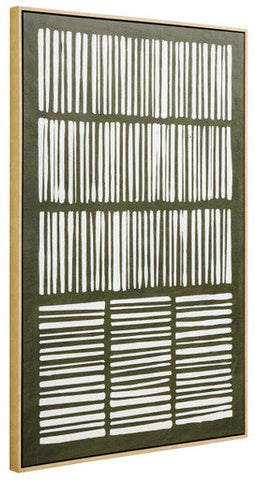 Astratto Green And Natural Textured Canvas Wall Art