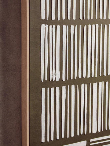 Astratto Green And Natural Textured Canvas Wall Art