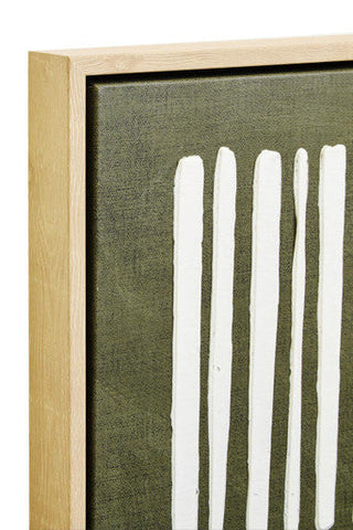 Astratto Green And Natural Textured Canvas Wall Art