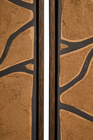 Astratto Set Of 2 Brown and Black Textured Wall Art