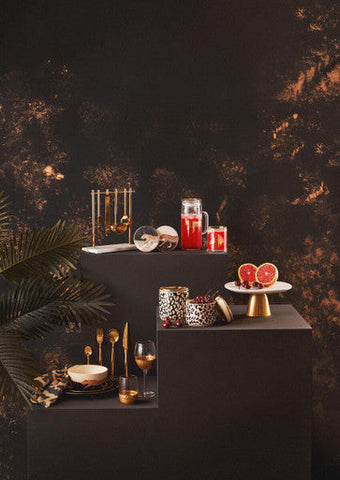 Omari Marble And Gold Finish Bar Tool Stand