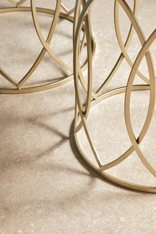 Avantis Set Of 2 Champagne Finish Side Tables