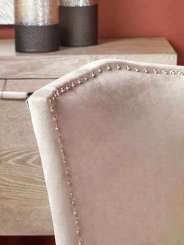 Kensington Townhouse Grey Velvet Dining Chair with Antique Legs