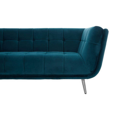 Sabine 3 Seat Green Fabric Sofa