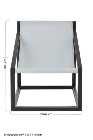 Kendari Grey Cubic Frame Chair