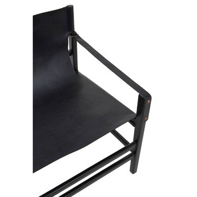 Kendari Black Teak Wood Frame Armchair