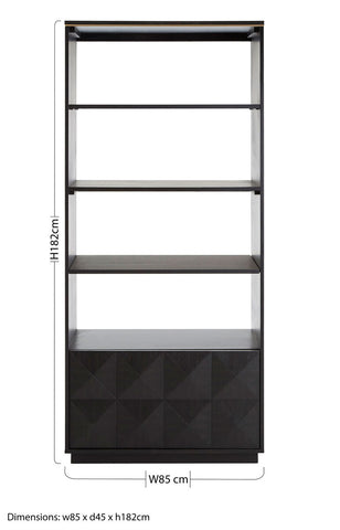 Diamond Oak Veneer Shelf Unit