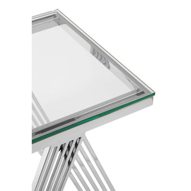 Piermount Clear Glass End Table