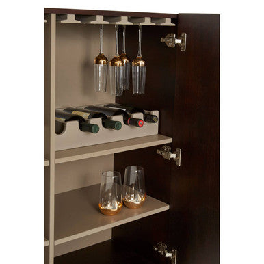 Delta Walnut Veneer Drinks Cabinet