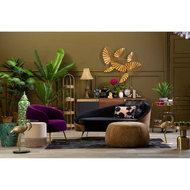 Manhattan Leopard Print Pouffe