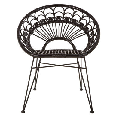 Manado Black Natural Rattan Chair