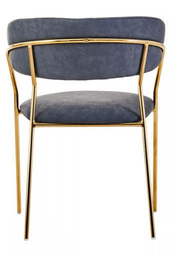 Tamzin Dark Grey Faux Leather Dining Chair