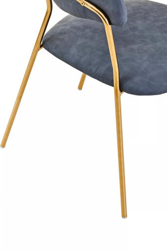 Tamzin Dark Grey Faux Leather Dining Chair