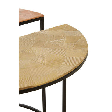 Mirano Set Of 3 Assorted Round Side Tables