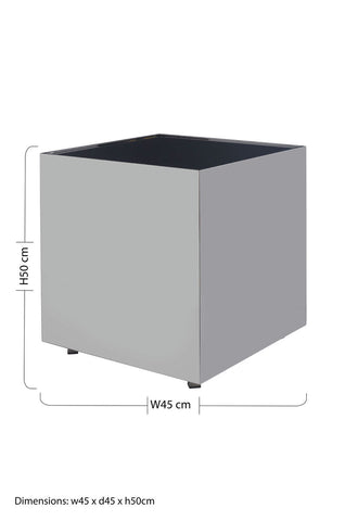 Carlox Square Chrome Finish Side Table