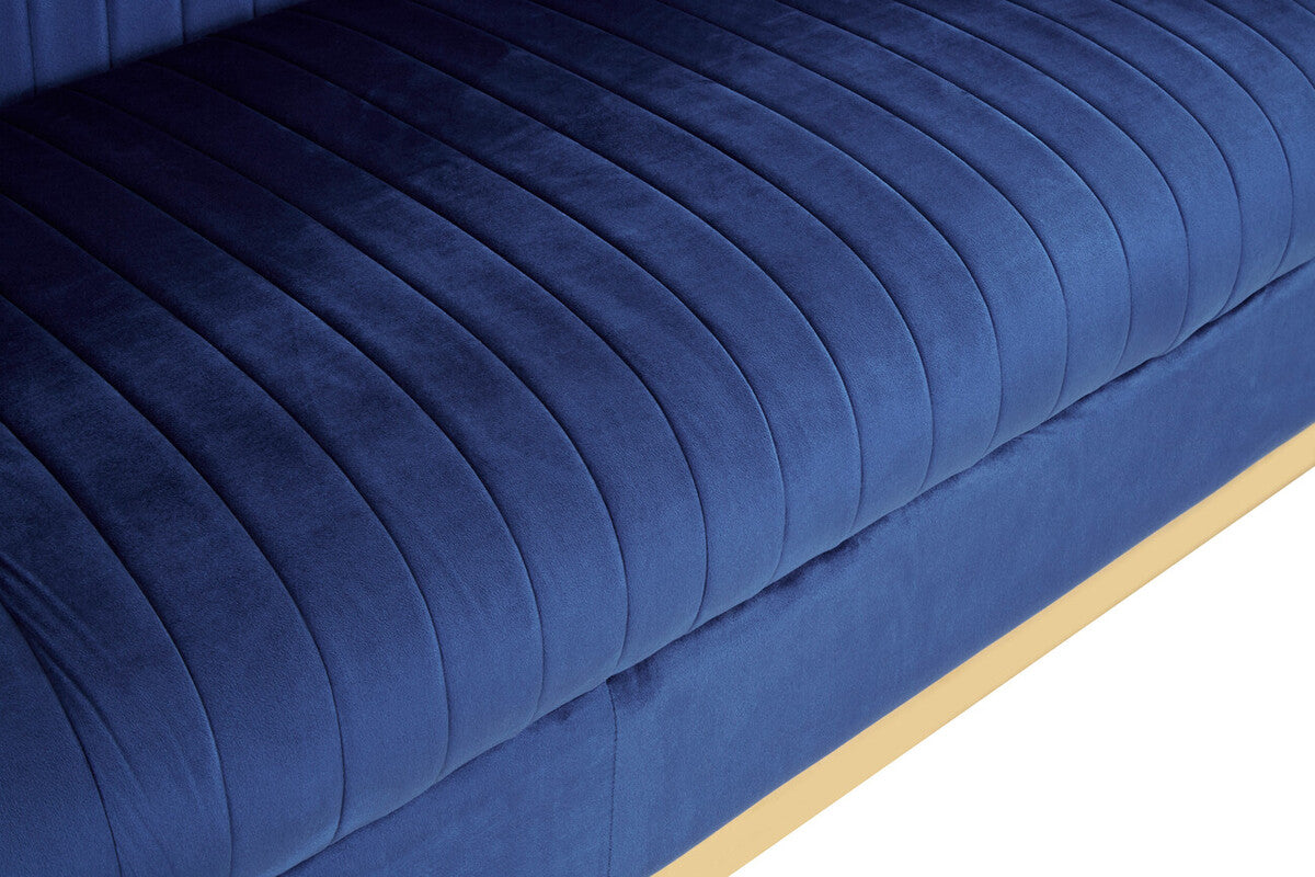 Opal 3 Seat Deep Blue Sofa