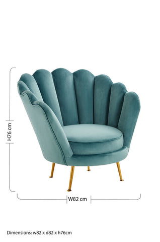 Ovala Blue Scalloped Chair