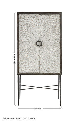 Milan Two Door Elm Wood Wine Cabinet