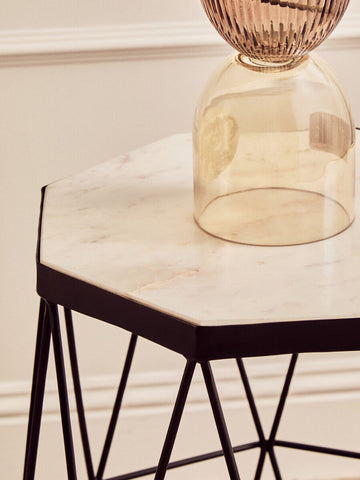 Shalimar Octagonal Black Finish Side Table