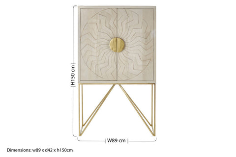 Sadras White Wash Mango Wood Cabinet