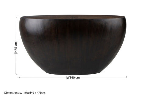 Gabo Round Ebony Console Table