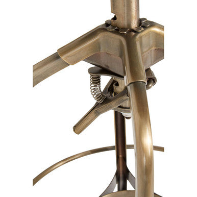 Gator Brass Finish Adjustable Bar Stool