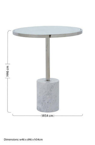 Oria Silver Frame End Table
