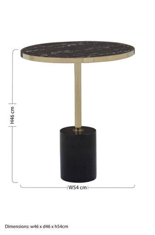 Oria Warm Metallic End Table
