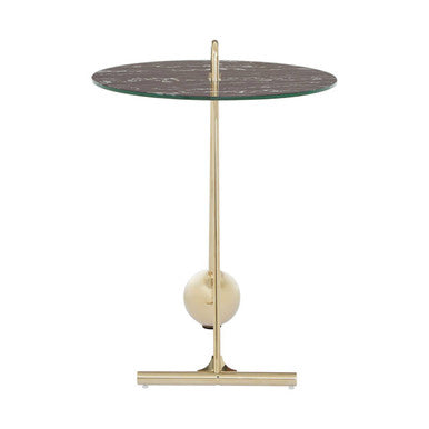 Oria Black Marble Effect Top End Table