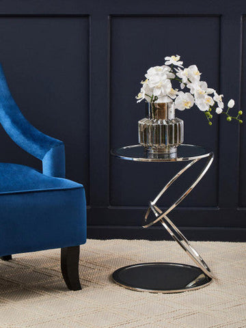 Oria Clear Glass End Table