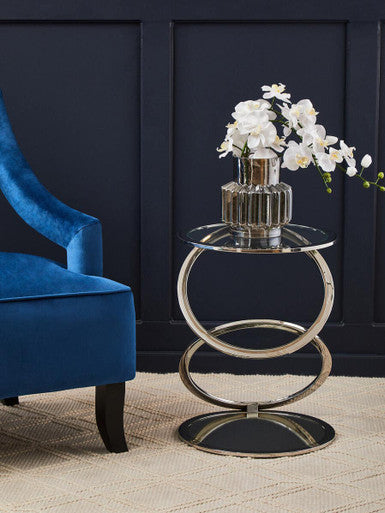 Oria Clear Glass End Table