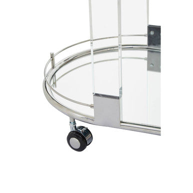 Oria Oval Mirrored Trolley
