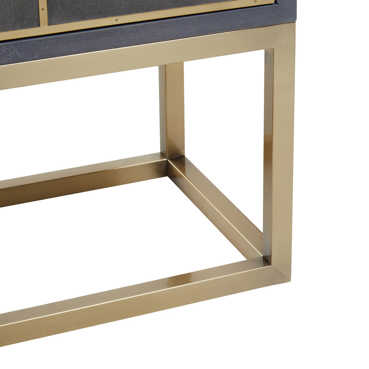 Deskey Grey Shagreen Effect Four Drawer Console Table