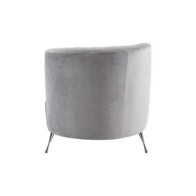 Rene Grey Velvet Right Hand Chaise Longue
