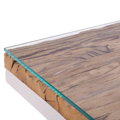 Kerala Natural Sal Wood Side Table