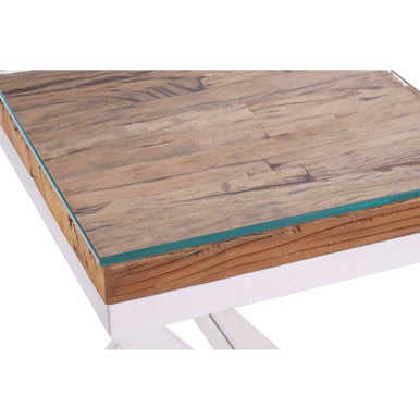 Kerala Natural Sal Wood Side Table